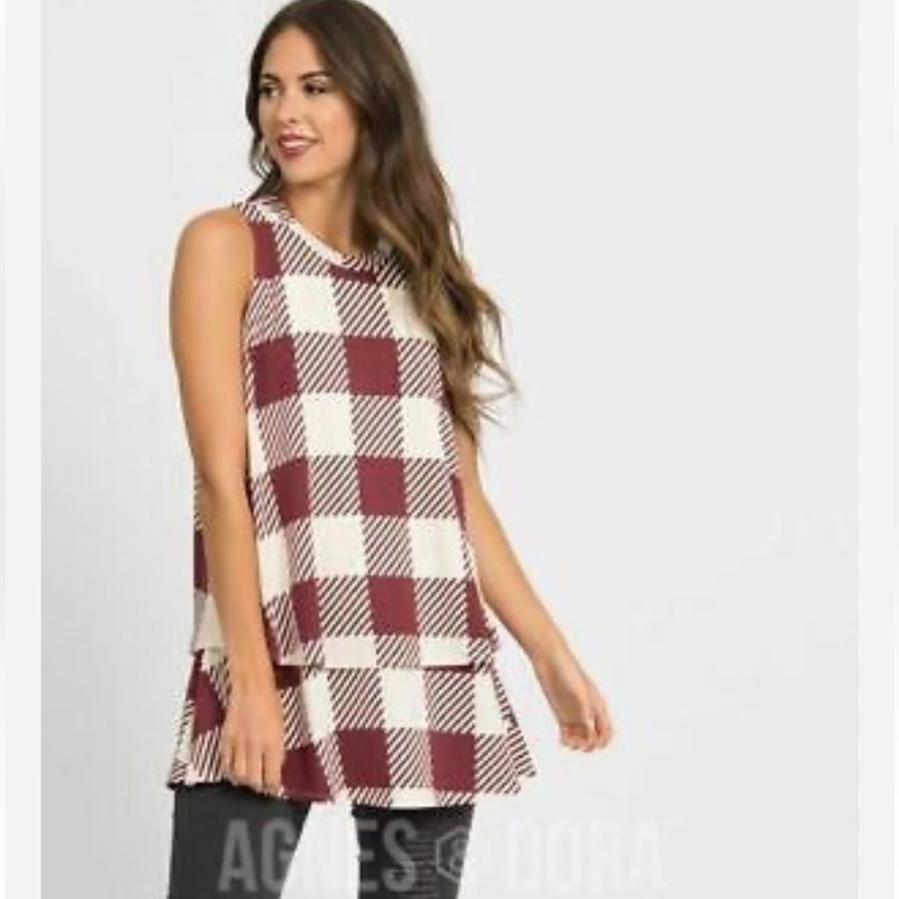 Buffalo Plaid Tunic by Agnes & Dora